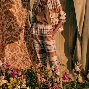 Sezane Autumn Plaid Track Pants